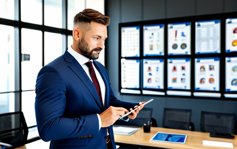 Sports Management Professional**

"A confident sports manager in a modern office, fully clothed in a professional business suit, reviewing data on a tablet. Background: a bright, open workspace with sports memorabilia subtly displayed. Safe for work, appropriate content, fully clothed, professional. Perfect anatomy, correct proportions, natural pose, high-quality rendering, family-friendly."

**