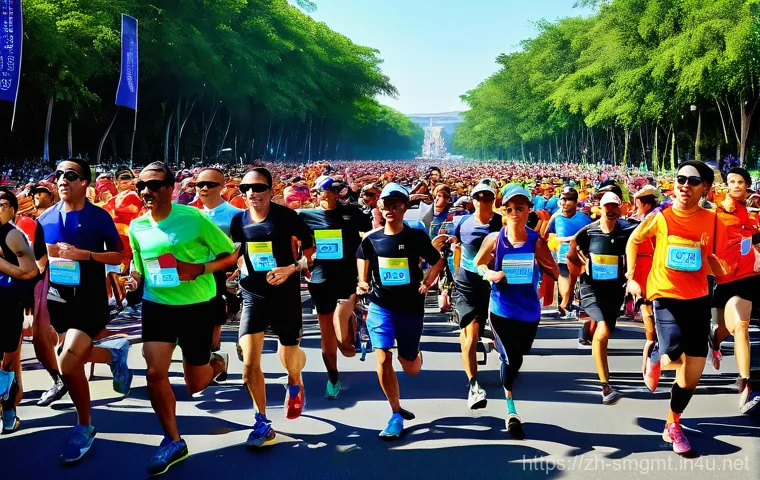 스포츠경영관리사와 e스포츠 팀 운영 - **Prompt 1: A Vibrant Local Marathon Celebrating Culture**
    "A wide-angle, dynamic shot of a larg...