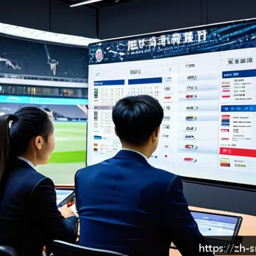 스포츠경영관리사 자격증 최신 트렌드 - A modern sports event management office scene showing a diverse team of professionals collaborating ...