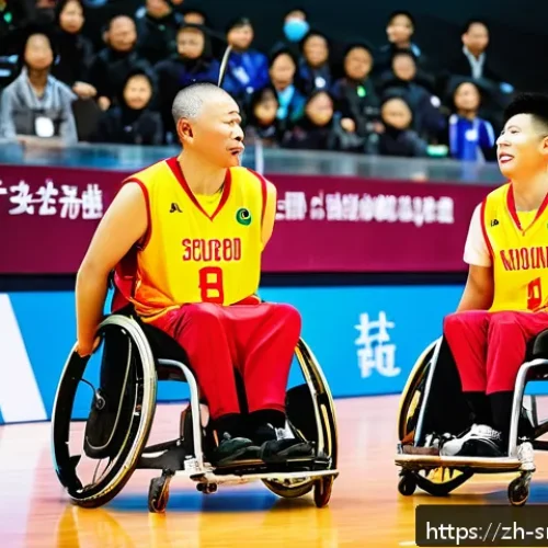 스포츠경영관리사와 장애인 스포츠 발전 - A dynamic sports scene featuring diverse disabled athletes engaged in wheelchair basketball and blin...