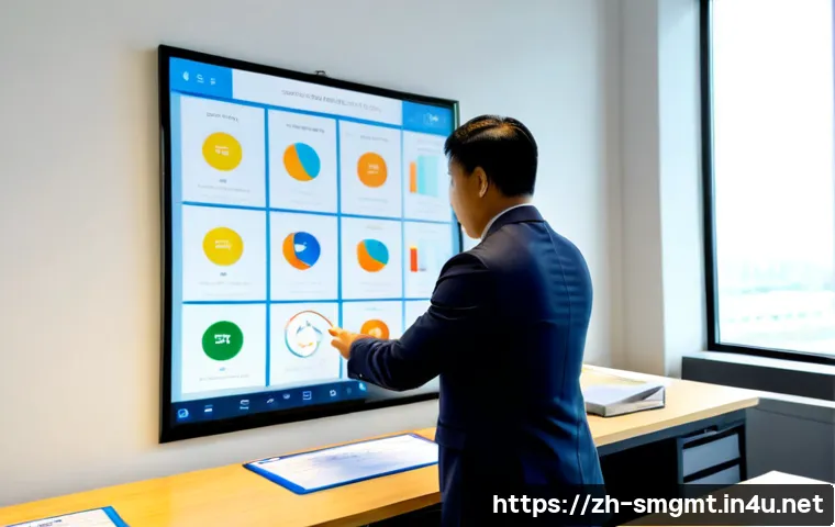 스포츠경영관리사와 스포츠 컨설팅 비법 - Photorealistic sports business consultant and athletic facility manager reviewing a clean visual per...